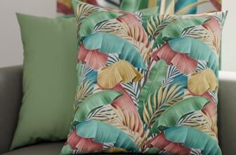 PETTI Artigiani Italiani – Coppia di Federe Cuscino 30×30 cm in Microfibra, Cuscini Arredo Camera da Letto, Divano, Salotto, Set 2 Fodere Copricuscino, Federa Tropical Multicolor, 100% Made in Italy