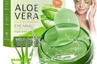 60 Pcs Maschera Occhi di Aloe Vera, Patch Contorno Occhi con Acido Ialuronico, Patch Occhiaie e Borse Contorno Occhi Idratante, Migliora e Rassoda la Pelle degli, Donne e Uomini