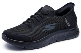 Skechers Go Walk Flex-Hands Up, Scarpe da Ginnastica Uomo, Nero, 46 EU