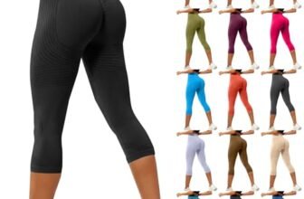 Xinaroue Leggings Estiva 3D Anticellulite Donna Collant 3/4 Sportivi Drenanti a Compressione Graduata Push Up Pantaloni da Palestra per Yoga Fitness e Pilates