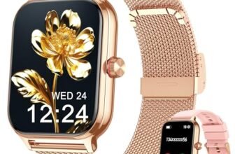 LODIMEKE Smartwatch Pressione Sanguigna e Chiamate, 1.96″ Orologio Uomo Donna Fitness con Cardio Contapassi Sonno, 100+ Modalità Sportive, Sveglia e Calcolatrice, AI Assistente, Regalo per iOS Android