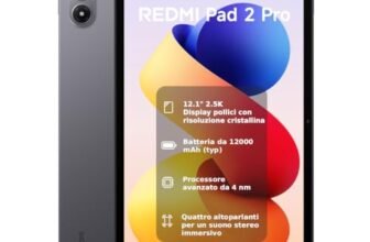 XIAOMI REDMI Pad 2 Pro, 8+256GB, Display 12.1″ 2.5K 120Hz, Batteria 12000mAh (tip), Processore 4nm, Interconnettività Smart, Garanzia 2 anni, Graphite Gray, Caricatore non incluso