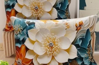 PETTI Artigiani Italiani – Coppia di Federe Cuscino 30×50 cm in Microfibra, Cuscini Arredo Camera da Letto, Divano, Salotto, Set 2 Fodere Copricuscino, Federa Floreale 05 10, 100% Made in Italy