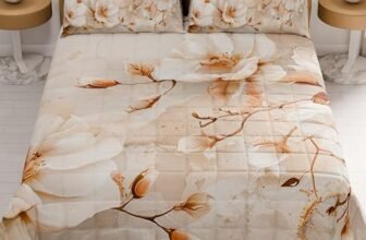 PETTI Artigiani Italiani – Copriletto Singolo Estivo 170x260cm 100 g/m² Double Face, Trapuntino Letto Singolo Primaverile, Trapunta Leggera, Floreale 12, 100% Made in Italy