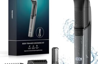 kensen Rasoio Elettrico Corpo Uomo Impermeabile Rasoio Corpo Uomo 2 In 1 Depilatore Intimo Wet&Dry Tagliapeli con Pettini Regolabili 1-10mm per Arti & Torso & Dalla Vita in Giù 100 Minuti di Autonomia