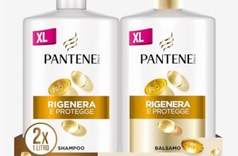 Pantene Shampoo+Balsamo Rigenera E Protegge per Capelli Deboli Danneggiati Maxi Convenienza 2x1000ML