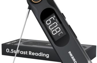 INKBIRD Termometro Alimentare a Lettura Istantanea a Doppio Display,Due Schermi,Risposta Super Rapida 0,5 Sec,Impermeabile IP65 Corpo Intero,Ideale per Cucina, Grigliate,Forno,Preparazione Bevande