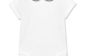 BABIDU Body Neonato Manica Corta 100% Cotone, Tutina Morbido Tessuto Traspirante e Anallergico per Pelli Sensibili, Body Collo Piqué, Abbigliamento Unisex Neonato e Bambina, Basic Estivi