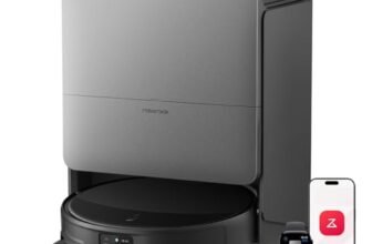 roborock Saros 20 Robot Aspirapolvere 36.000Pa, Supera Ostacoli da 8,8cm, Anti-Groviglio, Evita Oltre 300 Oggetti, Lavaggio Mocio con Acqua a 100°C, Nuovissima RockDock, Videochiamata, Hello Rocky