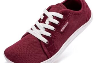 HOBIBEAR Uomo Donna Barefoot Scarpe Minimaliste Unisex Trail Running Scarpa da Camminata Leggere Antiscivolo (Vino Rosso,EU 40)
