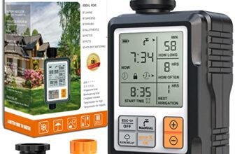 CROSOFMI Irrigatore Giardino Timer per Irrigazione Batteria Automatica Programmatore Centralina Irrigazione Ampio Schermo da 3 Pollici