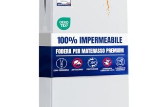 Utopia Bedding Coprimaterasso Impermeabile 160 x 200 x 20 cm con Cerniera, Certificato Oeko-TEX, Proteggi Materasso (Matrimoniale)