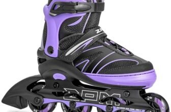 2PM SPORTS Pattini In Linea Bambina 4 Misure Regolabili, Ruote in PU 82A, Pattini Rotelle Ragazzo Bambino