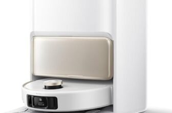 Mova V50 Ultra Complete Robot Aspirapolvere e Lavapavimenti, Potenza di Aspirazione da 24.000 Pa, con Svuotamento Automatico, Lavaggio Termico con Sistema Aoppia Soluzione, Sistema StepMaster, Bianco