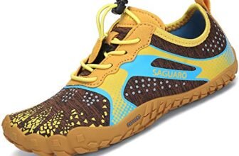 Scarpe da Immersione da Scoglio Bambini Ragazze Ragazzi Scarpette da Bagno Mare Spiaggia Antiscivolo Scarpe Giallo Gr.24