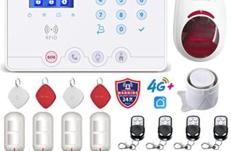 Wolf Guard W4Q-W03 WiFi 4G kit sistema di allarme antifurto casa wireless domestico, APP Tuya Smartlife Alexa Google, italiano (W4Q-W03)