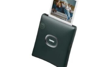 Fujifilm instax SQUARE Link Midnight Green – Stampante per Smartphone a Sviluppo Istantaneo, Stampe Personalizzate e Creative, Connettività Bluetooth, Dimensioni Pellicola 86 x 72 mm
