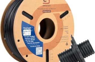 Siraya Tech Fibreheat ASA-GF Filamento 3D, ASA rinforzato con 10% fibra di vetro, resistente ai raggi UV, alta resistenza e stabilità termica (1 kg, Nero)