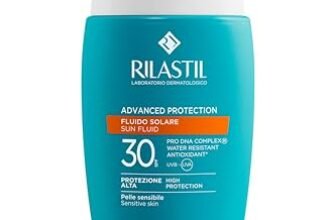 Rilastil Sun System, Advance Protection Fluido Solare SPF30 Idaratante, Resistente all’acqua, Progettata per Minimo Impatto sull’Inquinamento Acquatico, 50 ml