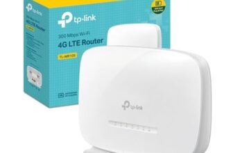 TP-Link TL-MR105 Cat4 Router 4G LTE Wireless N300Mbps, Router WiFi con Sim, Porta LAN/WAN, Modem 4G Sim, Senza Configurazione, Antenne Interne, Porte Antenna Esterna, Collega Fino a 32 Dispositivi