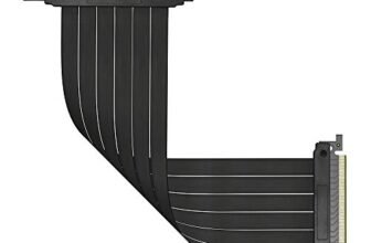 Cooler Master MasterAccessory Cavo Riser PCIe 3.0 x16 Ver. 2 – Schermato EMI, cavo TPE ultra flessibile, slot PCI rinforzati, connettori pin dorati, involucro protettivo ABS – 300mm