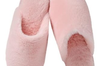 Coswind Pantofole Donna Uomo Invernali Ciabatte Pelose Peluche Calde with Memory Foam Imbottite Casa Antiscivolo Mocassino Scarpe Morbide Comode Unisex Eleganti Rosa 270