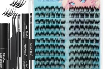 ANNAFRIS Ciglia Finte Ciuffetti Kit Naturali DIY Extension Ciglia Cluster Lashes con Pinze e Colla(FS,T05)