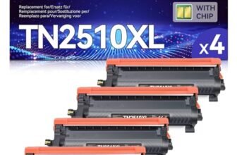 ZIPRINT TN2510XL TN-2510XL Confezione da 4 pezzi – Compatibili per Brother MFC-L2800DW MFC-L2827DW HL-L2400DWE MFC-L2860DWE MFC-L2835DW DCP-L2665DW DCP-L2620DW HL-L2445DW DCP-L2660DW (Nero)