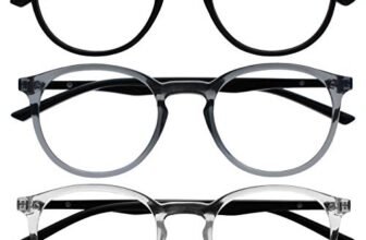 OPULIZE Met Reading Glasses, Nero/Grigio Nero/Chiaro Nero, +3,50 Diottrie Unisex