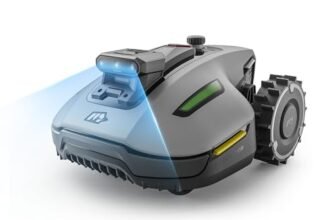 MAMMOTION YUKA mini 2 500 Robot Tagliaerba senza Filo Perimetrale, Nessuna Perdita di Segnale, Senza RTK, Visione AI Tri-Cam, DropMow, Mappatura Auto Multi-zona