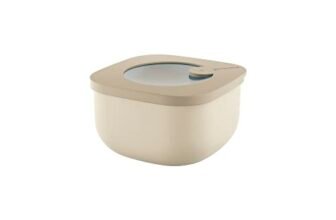 Guzzini Store&More Kitchen Active Design Contenitori Ermetici Bassi per Frigo/Freezer/ Microonde (S), 12.2 x 12.2 x 6.8 cm, Marrone (Clay)