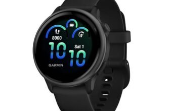 Garmin vívoactive 6, Smartwatch AMOLED 1,2″ 2.000 nit, Cassa 42mm, Musica, GarminPay, +80 Sport, GPS, Cardio, Coach, Dinamiche di corsa, App Mobility, Autonomia 11 giorni, Jasper Green