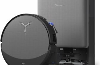 ECOVACS DEEBOT T90 PRO OMNI Robot aspirapolvere lavapavimenti, 30.000 Pa, ricarica PowerBoost, OZMO ROLLER 3.0 con TruEdge 3.0, erogazione automatica della soluzione detergente, AGENTE YIKO AI, nero