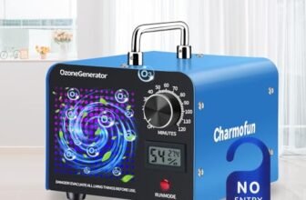 Charmofun Generatore di Ozono Professionale 60000mg/h, Ozonizzatore Industriale per 300㎡, Macchina Ozono Alta Capacità O3, Generatore Ozono per Odori di Casa Auto Fumo Animali (Blu)