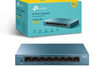 TP-Link LS108G Switch Ethernet 8 Porte Gigabit, Sdoppiatore Ethernet, Struttura in Metallo, 802.1p/DSCP QoS, Ideale per la Casa e il Ufficio, Plug & Play, Funzionamento Silenzioso, Montaggio Desktop