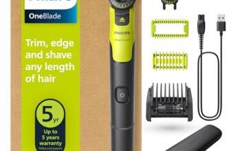 Philips OneBlade 360 Autentico Collegato Rasoio elettrico per viso e corpo, regolabarba e spazzola, lama 360 e originale, pettine regolabile 5in1, kit per il corpo, custodia da viaggio, QP4631/65