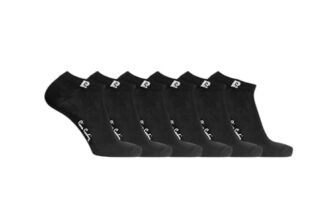 Pierre Cardin Calzino da uomo in cotone pettinato, set di 6 calze basse da uomo, non scivoloso, taglia 39/42, nero, NR, 39-42