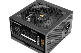 Mars Gaming MPB650SI, Alimentatore PC ATX 650W, 7 Anni di Garanzia, 80Plus Bronze 230V, 90% di Efficienza, Ventola SI Extreme Silence con Nucleo in Rame, Tecnologie AI2-RPM, DC-DC e SMD, Nero