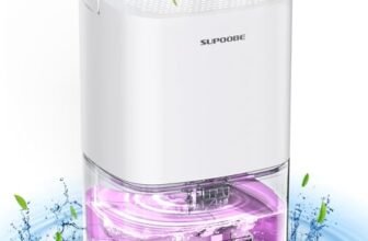 Deumidificatore Casa Muffa,Deumidificatore Portatile Silenzioso 1100ML,Spegnimento Automatico,LED 7 colorati Per la Casa,Bagno Cabina Armadio（500ML/24）