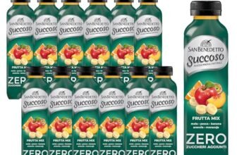 San Benedetto, Succoso Zero al Gusto Fruttamix, 12×400 ml Bevanda Leggera e Dissetante in Acqua Minerale Naturale, Senza Zuccheri, Conservanti Coloranti e Glutine