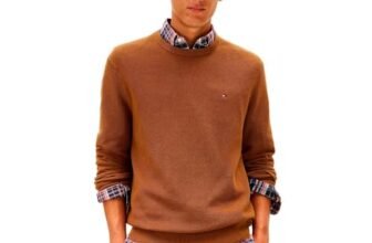 Tommy Hilfiger Essential Structure Crew Neck Mw0Mw36347, Maglione Pullover, Uomo, Marrone (Highland Khaki), XL