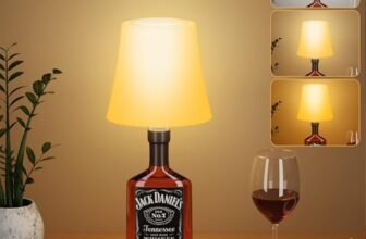 Lampada da Tavolo LED Senza Fili, Ricaricabile Lampada Bottiglia, Lampada Comodino Luminosità Regolabile,Temperatura Tricolore+RGB,IP54 Impermeabile per Ristorante,Campeggio(Non includendo Bottiglie)