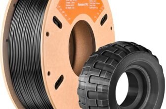 ERYONE TPU Filament 1.75mm, 3D Drucker Filament TPU 0.5kg 1 Spool, -0.05mm, 95A, Nero