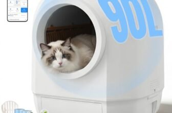 Devoko Lettiera Gatto Autopulente, Lettiera Autopulente Per Gatti XXL 90L, Doppio Sistema Anti-Odori E Protezioni Sicurezza Multiple, Controllo A Distanza Via APP, Ideale Per Famiglie Con Più Gatti