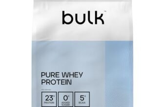 Bulk Pure Whey Protein Powder | Vanilla | 22g Protein and 5g BCAAs per Scoop | Whey Concentrate Shake | 1.4 Sugar | Supports Muscle Growth and Repair | Smooth Mixing | Vegetarian | 1kg