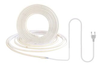 pcning LED COB 220V 1M 10 Watt 320leds Strip Light Taglio 25cm, 220 Volt 6000K 1 Metri LED Striscia senza Trasformatore (Bianco Freddo, 1M)