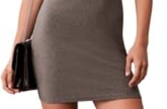 Calvin Klein SS CTN Contour 1X1 Rib SS Mini D LV047B266G Abiti da Donna, Grigio (Med Gray Heather), M, Grigio (Med Gray Heather), M