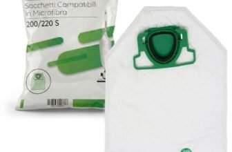12 Sacchetti Folletto VK7/VK7S Senza Filo -COMPATIBILI- Microfibra a 5 Strati con Carboni Attivi – Filtro Antiodore ad Alta Efficienza – Ricambi per Folletto VK7 e VK7S