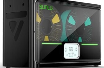 SUNLU Ufficiale Essiccatore Filamento 3D S4, 2024 Nuova 4-Bobine Scatola Asciutta per Filamento Stampante 3D, Potenziato Controllo Auto dell’umidità/Riscaldamento Rapido/Equilibrio Temperatura, Nero