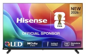 Hisense Smart TV QLED 40″ FHD TV 40E5ST, 60Hz, Audio Dolby Atmos, VIDAA OS con 1000+ APP, HDR10, Game Mode, Works with Alexa, Wifi, lativù